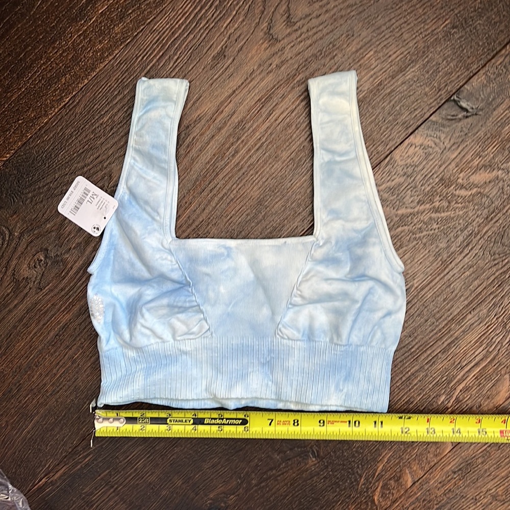 17. Free People Movement Good Karma Tie-Dye Bra - Aurora Blue - Picture 11 of 11